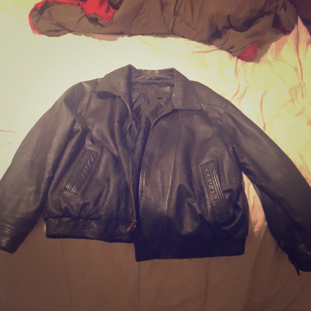Expression Black Leather Jacket